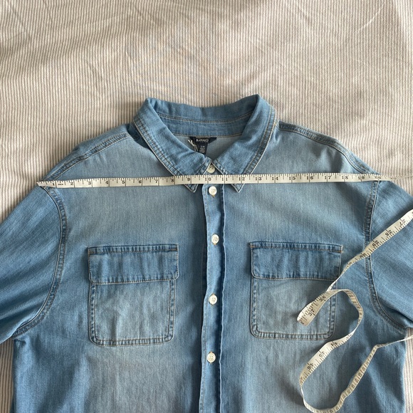 David Bitton Cotton Chambray Button Up - Picture 15 of 16